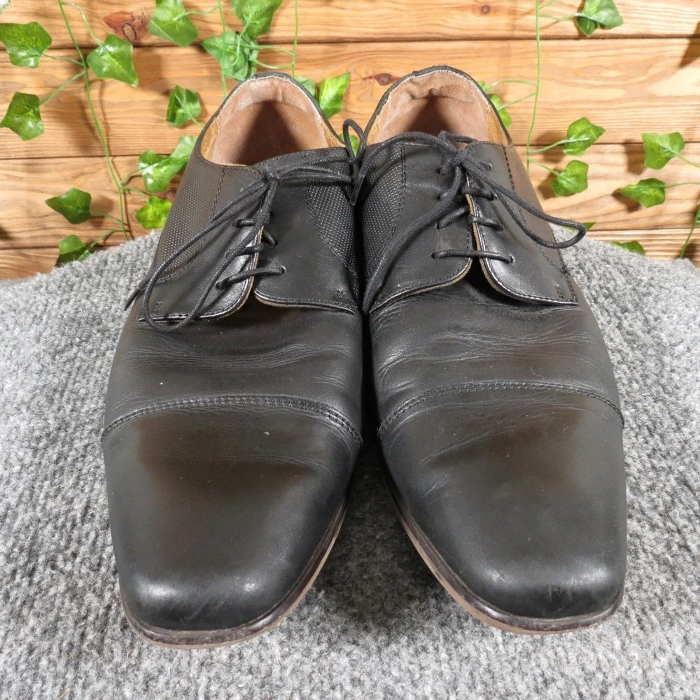 Florsheim Postino Men's 9.5 Black Leather‎ Cap Toe Oxford Dress Shoes Formal